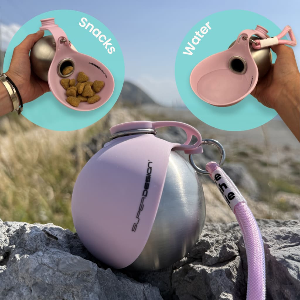 Portable Dog Water Bottle with Bowl