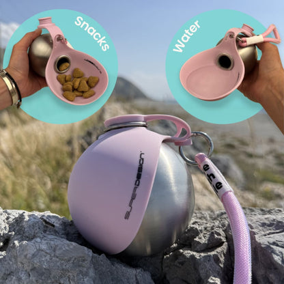 Portable Dog Water Bottle with Bowl